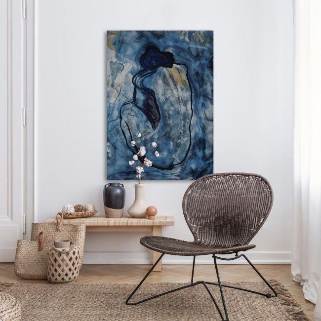 Canvas print Blue nude reart (original by P. Picasso), reproduction