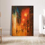 Canvas print Illuminated street