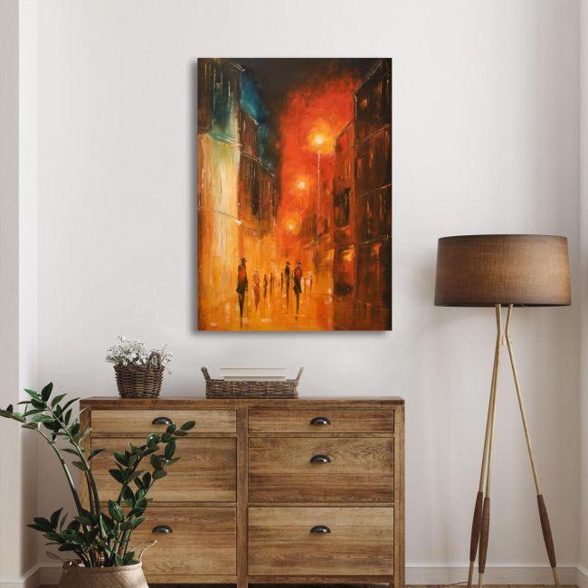 Canvas print Illuminated street