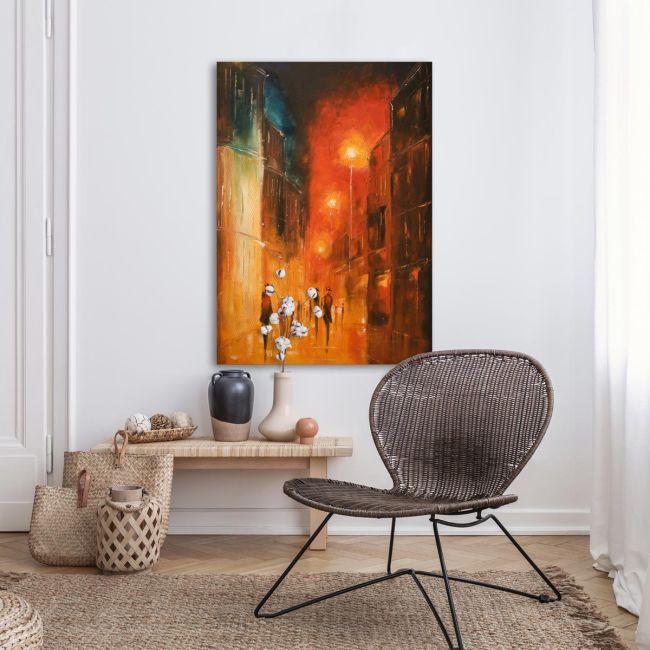 Canvas print Illuminated street