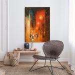 Canvas print Illuminated street
