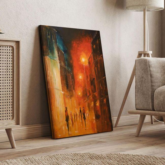 Canvas print Illuminated street