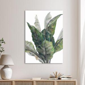 Πίνακας σε καμβά, Ficus leaves painting