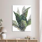 Canvas print, Ficus leaves painting