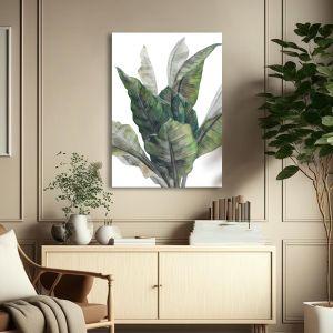Πίνακας σε καμβά Ficus leaves painting Καμβάς τελαρωμένος Όψη 1 2