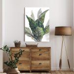 Πίνακας σε καμβά, Ficus leaves painting