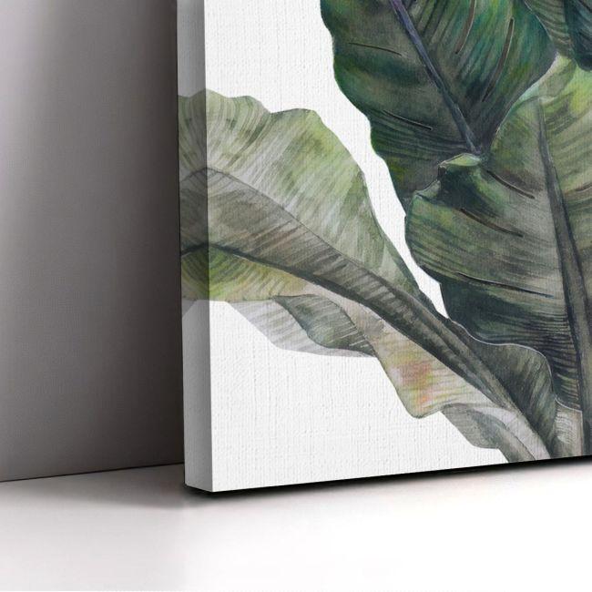 Canvas print, Ficus leaves painting