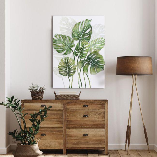 Πίνακας σε καμβά, Palmtree leaves painting