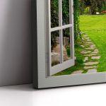 Canvas print Window to the backyard