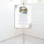 Canvas baptism Welcome, Me to ladi kai photo Floral blue