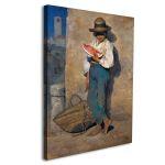 Canvas print Girl weaving, Pantazis