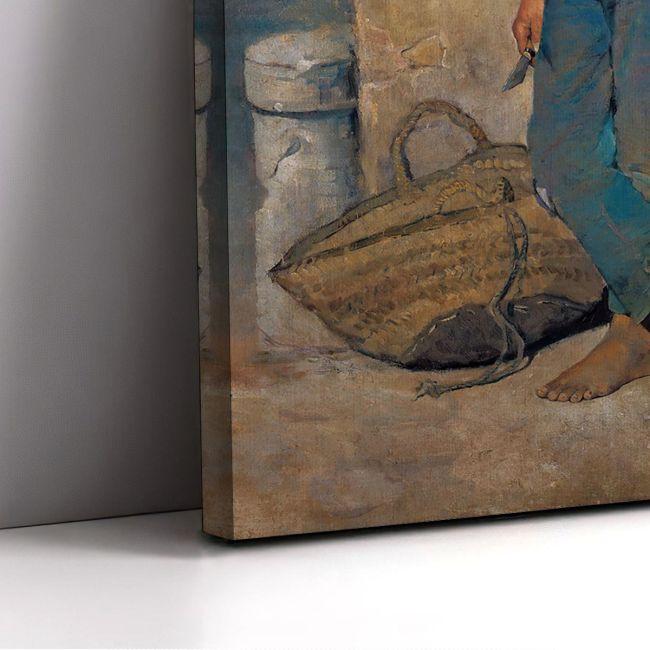 Canvas print Girl weaving, Pantazis