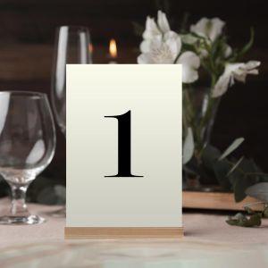 Event table numbers vertical, ivory minimal 2