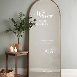 Sticky whiteletters forwedding welcome mirrorWelcome to our Love Story
