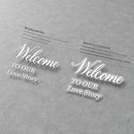 Sticky whiteletters forwedding welcome mirrorWelcome to our Love Story