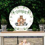 Wooden printed sign, All forest animals personalized