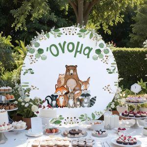 Wooden printed sign, All forest animals personalized 2