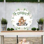 Wooden printed sign, All forest animals personalized