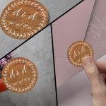 Stickers labelsmarriage initials