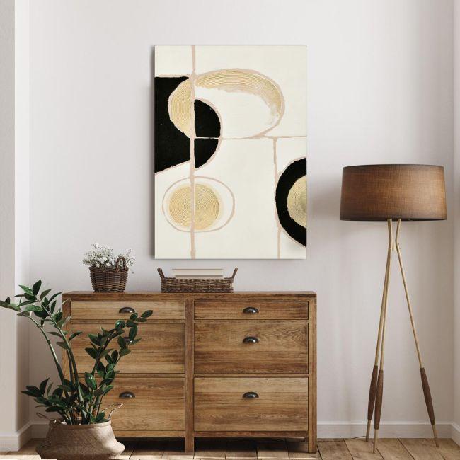 Canvas print Gold curves