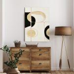Canvas print Gold curves
