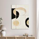 Canvas print Gold curves
