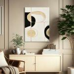 Canvas print Gold curves