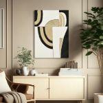 Canvas print Gold curves I