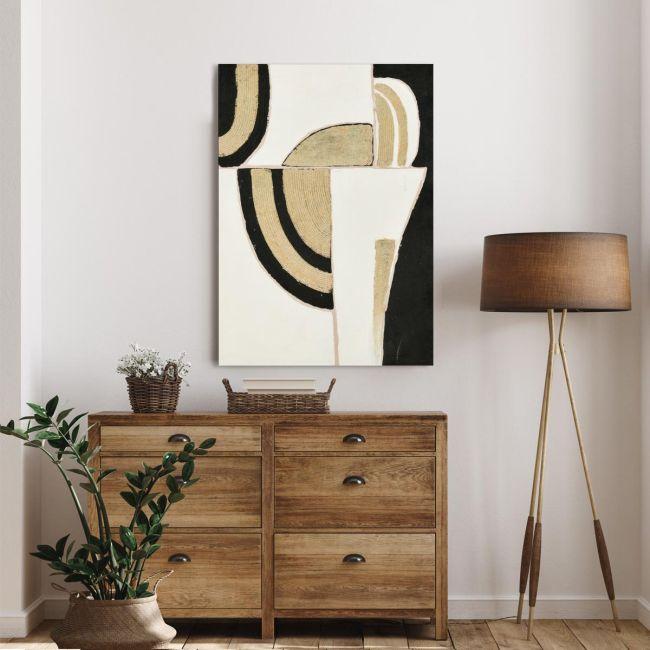 Πίνακας σε καμβά Gold curves I