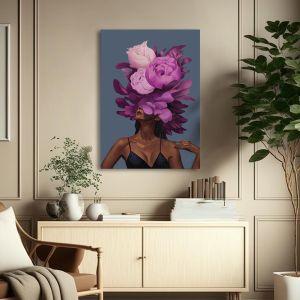 Πίνακας σε καμβά Inner Beauty purple blossom Όψη 1 2