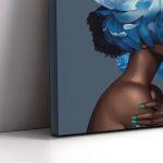 Canvas print Inner Beauty, cyan blossom