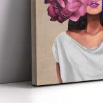 Canvas print Pink on blue I