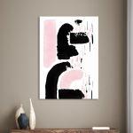Canvas print Black and pink