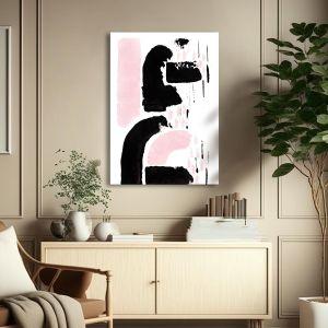 Πίνακας σε καμβά Black and pink Όψη 1 2