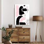 Canvas print Black and pink