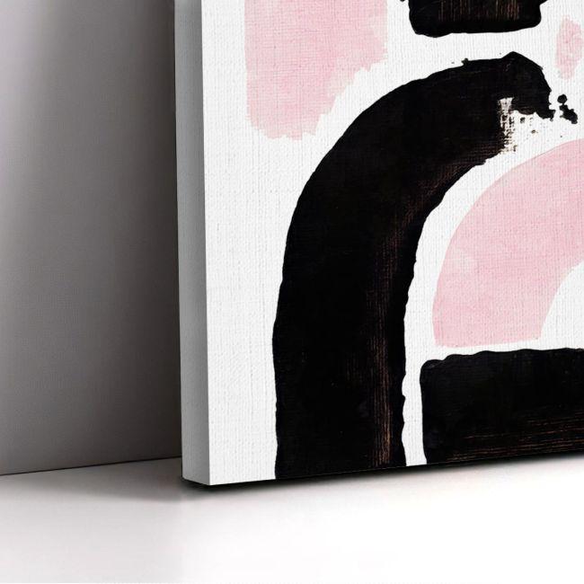 Canvas print Black and pink