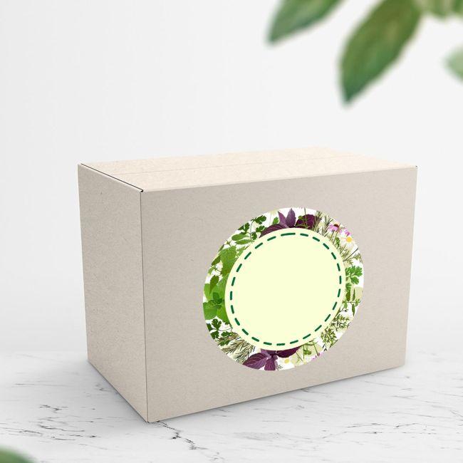 Sticker labels Blackboard oval and circles