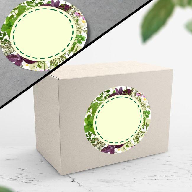 Sticker labels Blackboard oval and circles