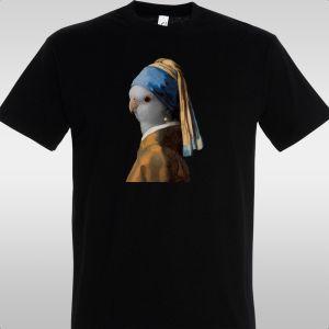 T- Shirt Parrot with golden earring