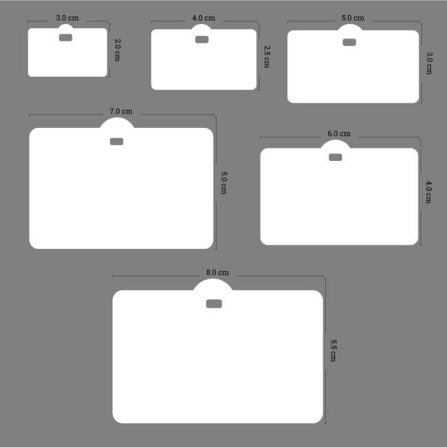 Cardboard Craft Labels, die cut gold letters, horizontal