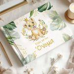 Wishes book, Little Smiley lion watercolor