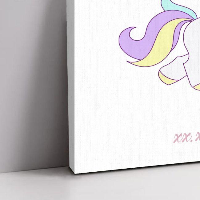 Canvas printwelcome to my baptism, Unicorn cartoon