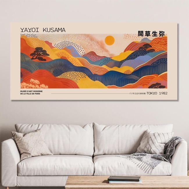 Canvas print Japanese mountains, reart (original YAYOI Kusama)