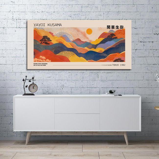 Πίνακας ζωγραφικής Japanese mountains, reart (original YAYOI Kusama)