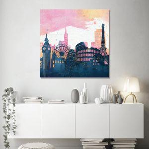 Πίνακας σε καμβά Μνημεία του κόσμου, Watercolor monuments II