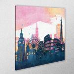 Canvas printWatercolor monuments II