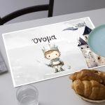 Placemat, Knight and castle mediaeval