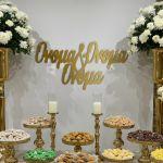 Wooden name for baptism decoration