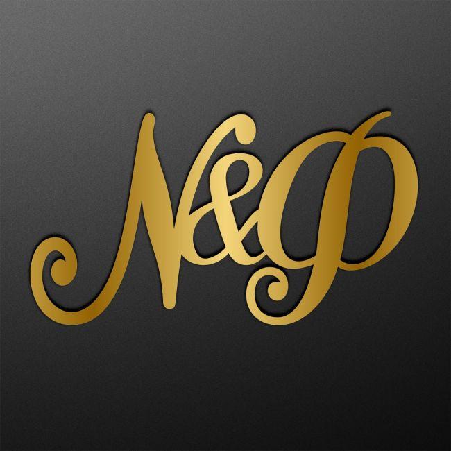 Wedding couple initial's plexiglass for wedding decor