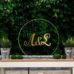 Wedding couple initial's plexiglass for wedding decor